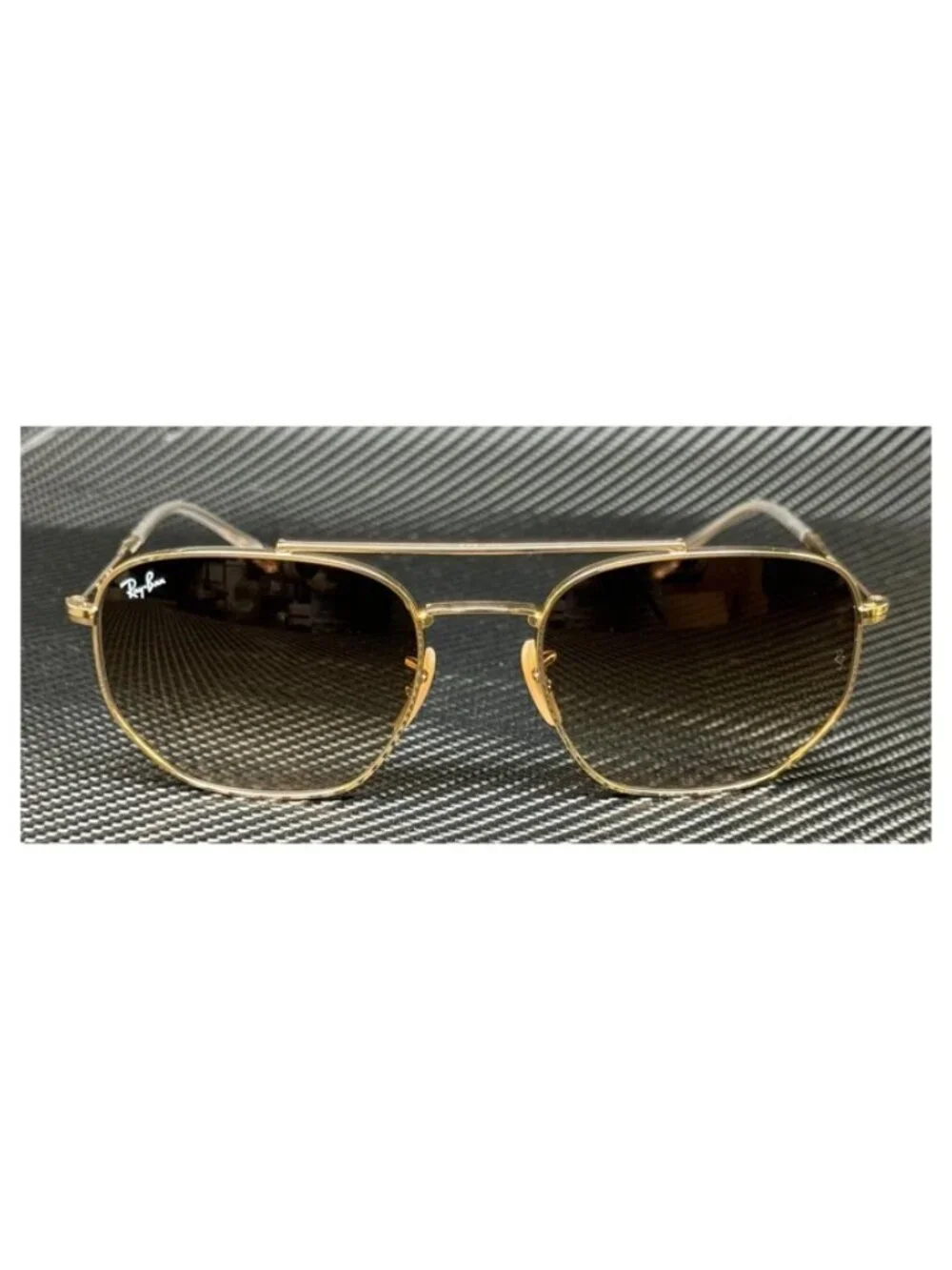 New Undisclosed Men Gold Arista Sunglasses 57-20-145